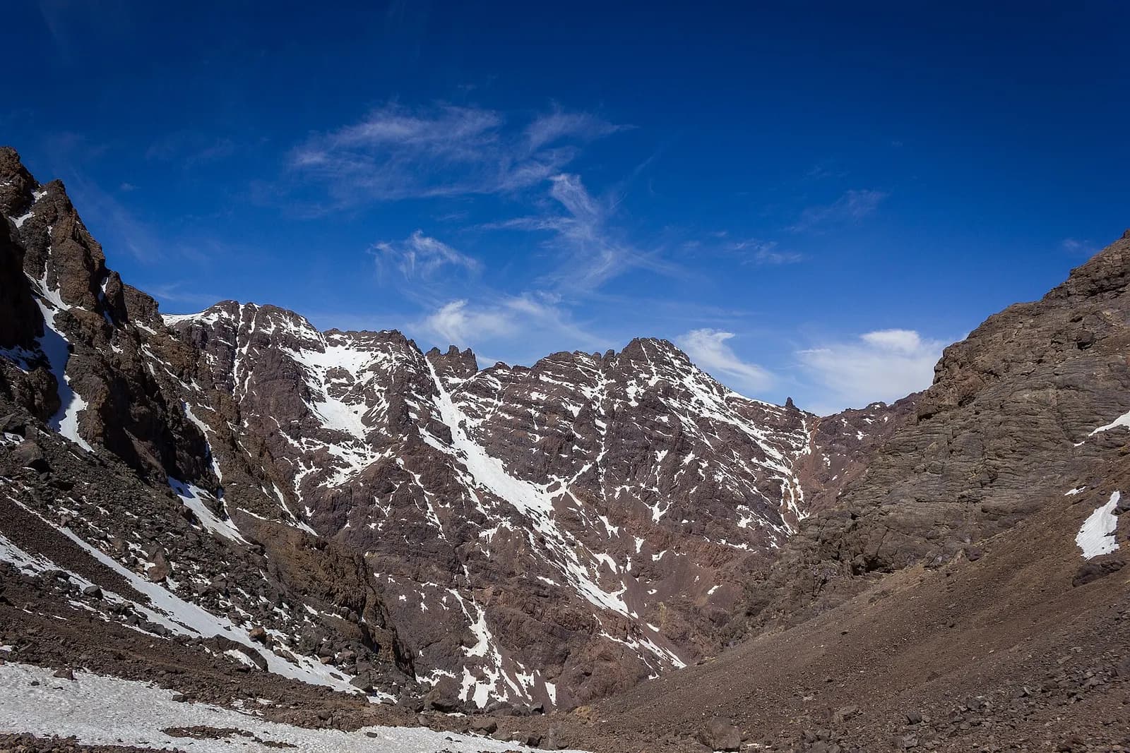 Le Jbel Toubkal, plus haut sommet d’Afrique du Nord